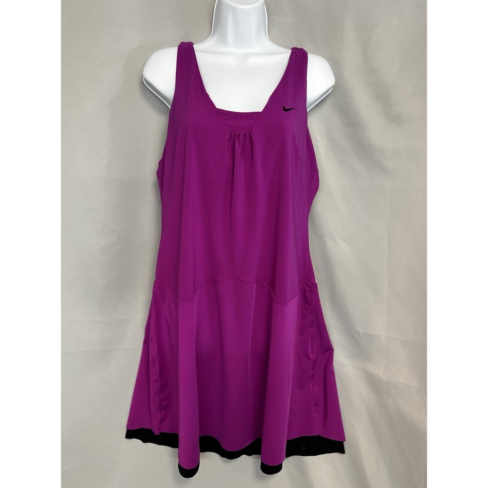Nike Dress  Purple Dri-FIT Tennis Athletic Pickleball Built In Bra Sleeveless L